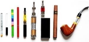 E-cigarette devices. Image courtesy of the FDA, Public domain.