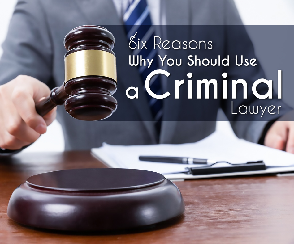 Man at table with clipboard and gavel; text Six Reasons Why You Should Use a Criminal Lawyer added by author. Image by Wirestock, via Freepik.com.