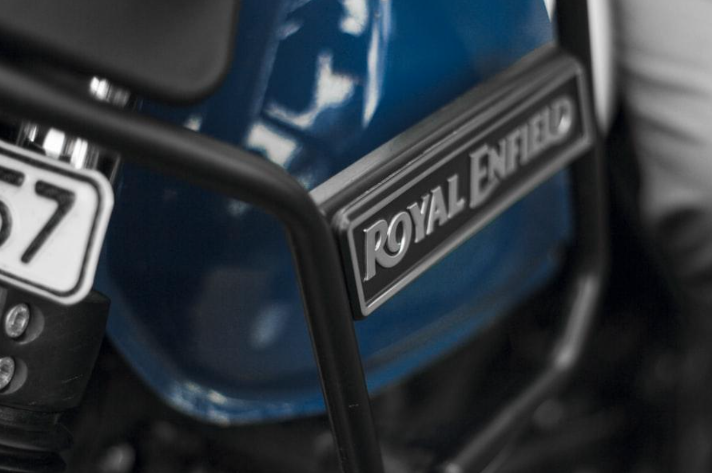 Close up of a Royal Enfield car; image by Adwaid Nk, via Unsplash.com.