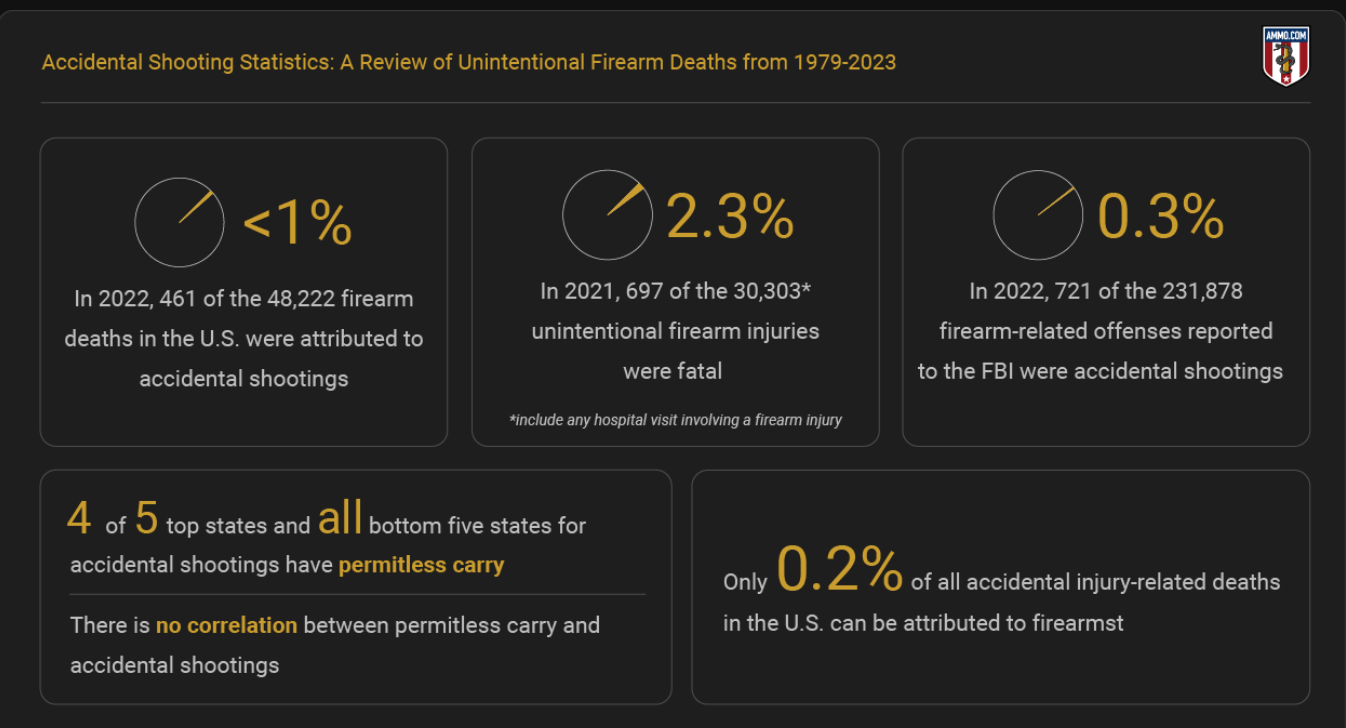 Accidental Shooting Statistics; graphic by author.