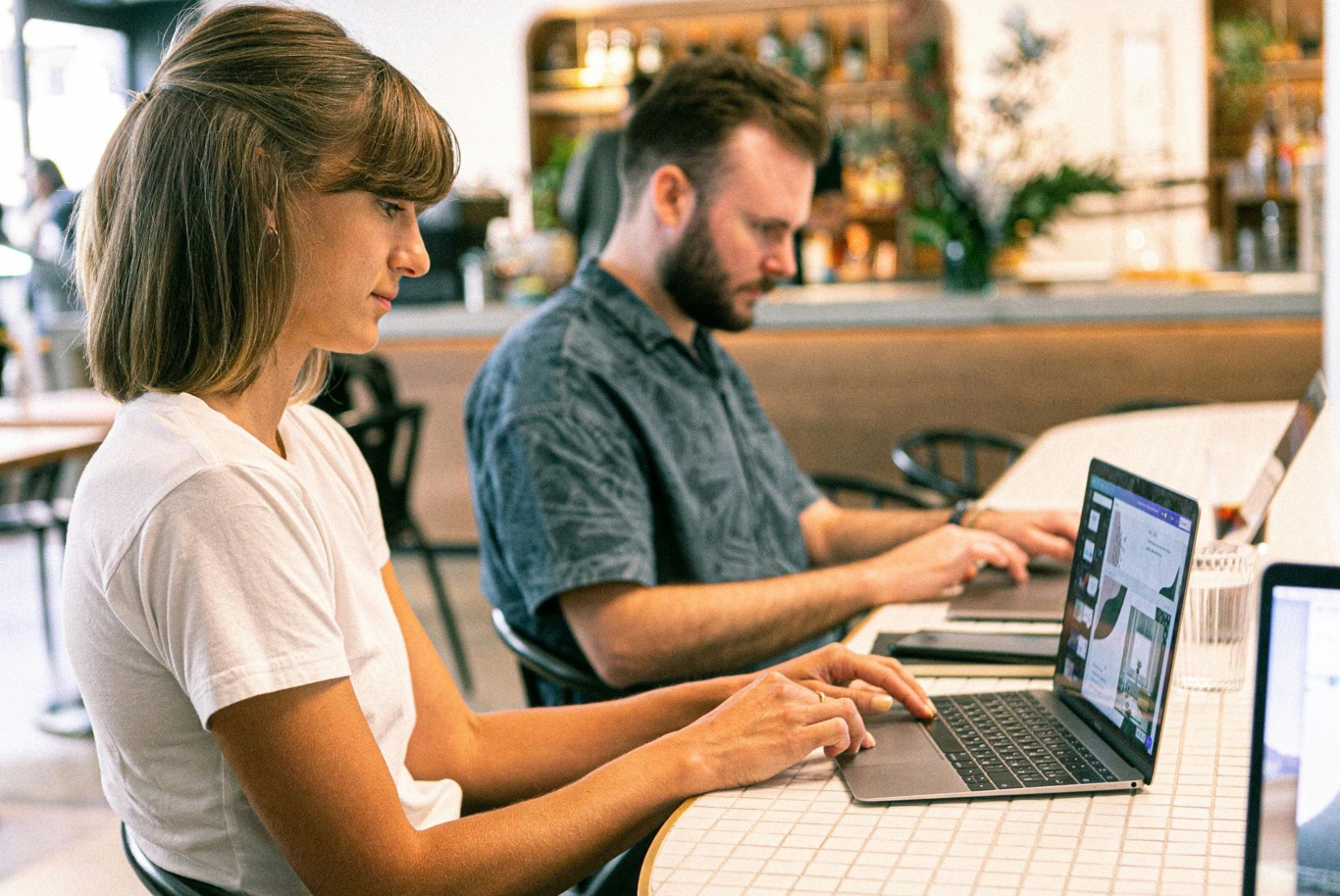 Woman working at laptop; image by Canva Studio, via Pexels.com.