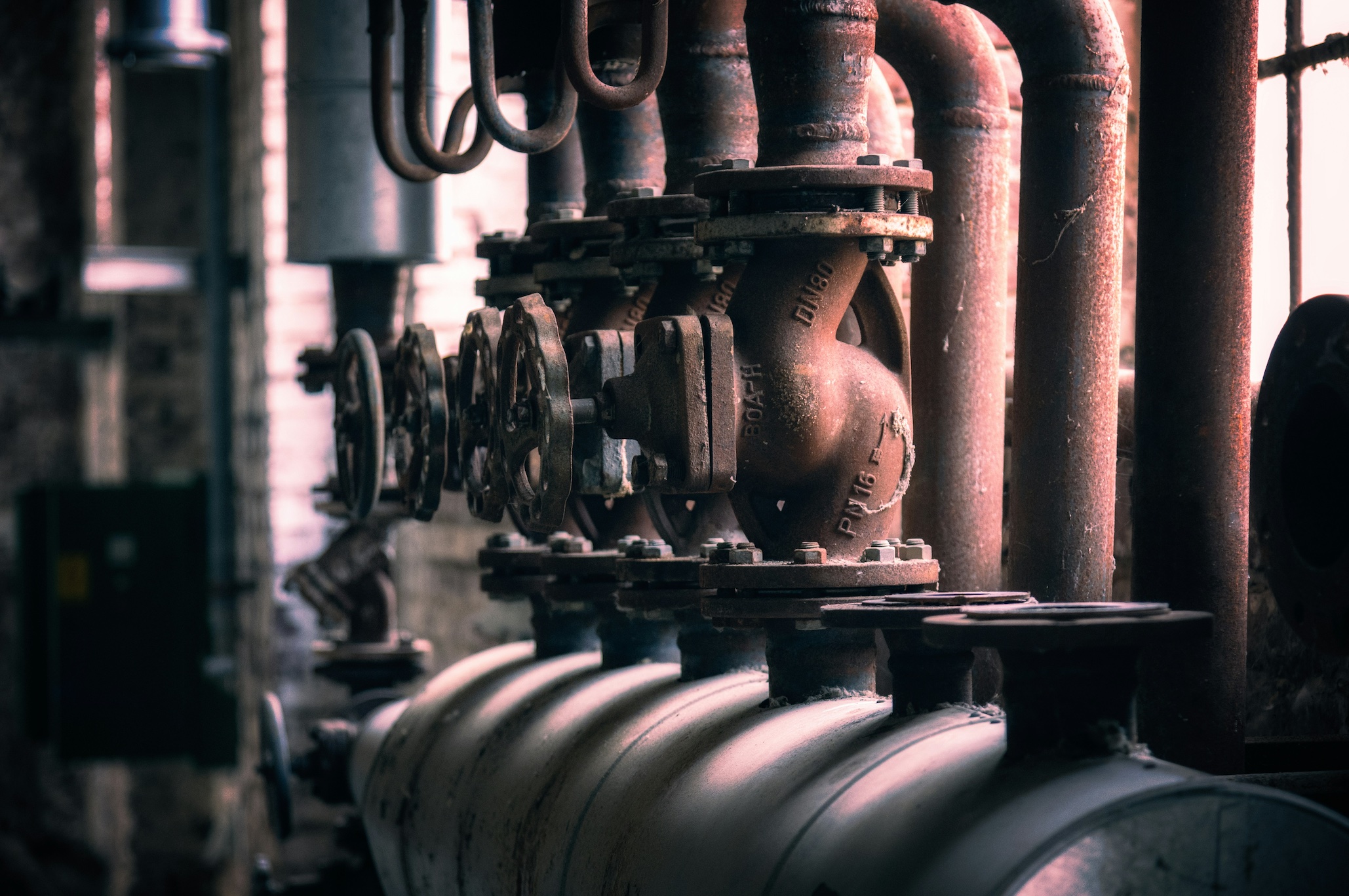 Boiler parts; image by Peter Herrmann, via Unsplash.com.